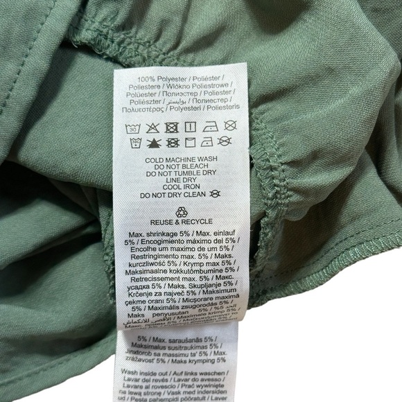 Vero Moda Sage Green Long Sleeve Mini Dress US 14 - Picture 6 of 10